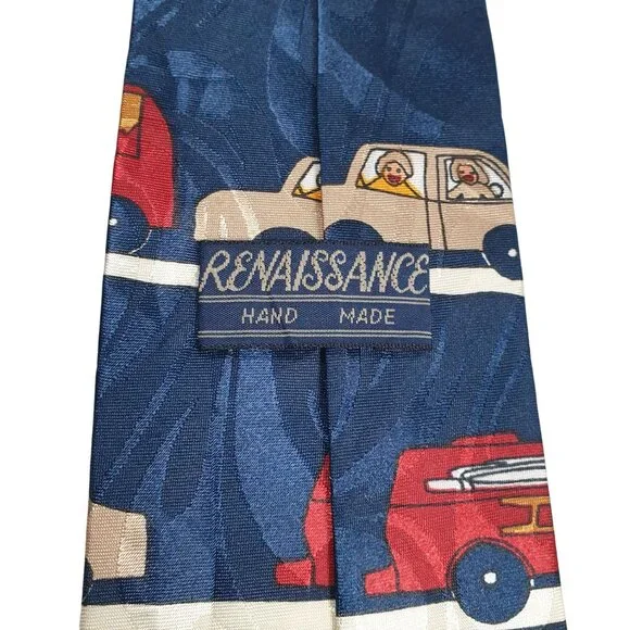 Renaissance Hand Made Mens Necktie Tie Designer School Bush Driver Work Office D - Picture 3 of 5